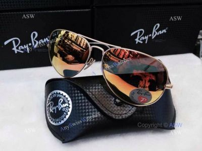 AAA Replica Rayban Aviator Sunglasses Brown Flash Lenses